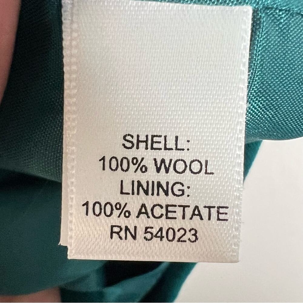 Banana Republic Emerald green 100% wool A line Skirt size 0 B177 - Picture 3 of 4